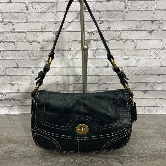 Rare Vintage Coach Shoulder Handbag Chelsea Small Flap Bag Purse